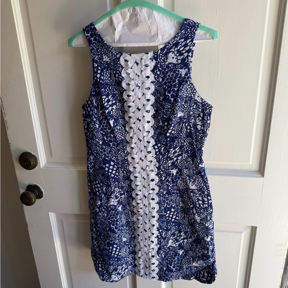 Lilly Pulitzer Blue and White Patterned Dress - Picture 2 of 4